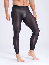 DE!ranrann Herren Leggings Transparent Lange Unterhose Pantyhose Unterwäsche