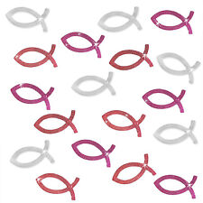 Fisch Konfetti Mix Rosa Silber Pink Glitzernd Kommunion Taufe Deko Tischdeko