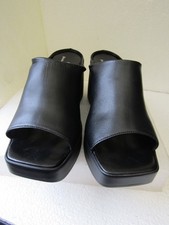 Jolana & Fenena Plateau Pantolette, Leder, Schwarz, Neu, Gr. 41