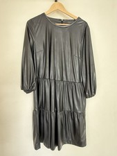 Marc Cain Kleid Dress Damenkleid Gr. EU 40 MARC CAIN N4 Schwarz Kunstleder