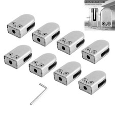 8 Stück Edelstahl Glashalter Glas Klemme Befestigung Scheibensicherung 6-8mm