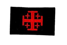 Patch aufnäher  motorrad biker aufbügler flagge templer kreuz tempelritter ref1