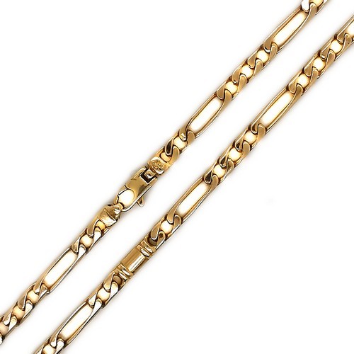Goldkette figaro massiv aus - goldkette,