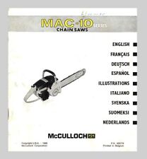 McCulloch MAC-10 Motorsäge Betriebsanleitung Original 1968