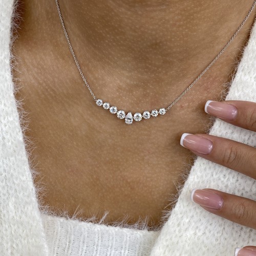 14k weißgold bettelkette - bettelkette, 2,6