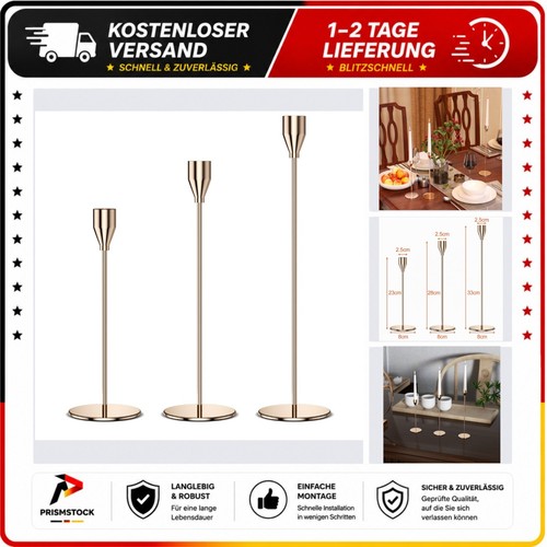 Kerzenständer gold 3er - kerzenständer, set