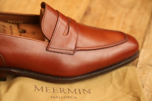 Meermin hellbraune leder penny - leder,