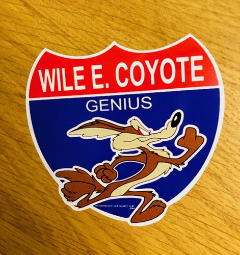 Wile coyote aufkleber - e,