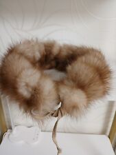Pelzschal Kragen Rundschal Halswärmer Steinmarder Leder Schleifen Fellkragen
