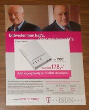 Seltene Werbung TELEKOM ISDN Eumex 404 PC - Manfred Krug Brauer Tatort 1999