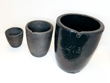 Grafit Tiegel Schmelztiegel fuer Metallguss Made in Germany bestaendig bis 1200C