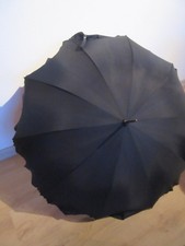 Regenschirm Flanier Stockschirm Metall Griff gold   cm doppel lagig  alt Top