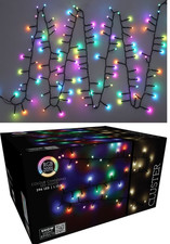 LED Lichterkette Timer Weihnachten Fernbedienung außen Garten Party  RGB 48-396