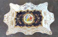 24515/ Vintage Porzellanschale MZ Moritz Zdekauer Czech Republic Cobalt Blau