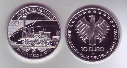 Silbermünze euro - 10,