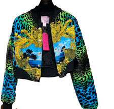 Versace for H&M Jacke Blouson Samt Leo-Print Jacket Velvet EUR 40 size US 10