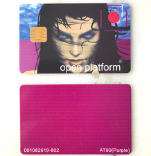 Schlüsselkarte Open Platform  Smartcard Goldwafer Funcard AT90( Purple), NEU