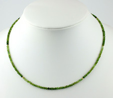 Turmalin grün Kette Edelsteinkette Farbeverlauf verdelith halskette Edel 45 cm