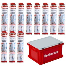 Fischer Pistolenschaum Set Montageschaum PUP S 750ml 11x Schaum + Transportbox