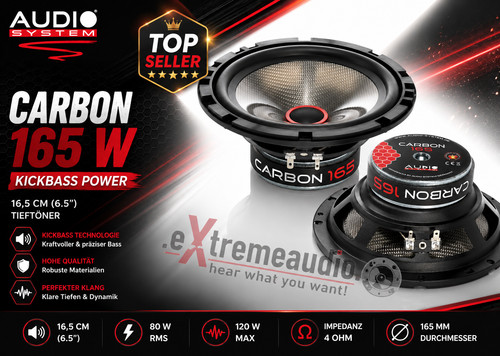 Audio system carbon - 165, w
