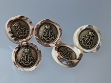 5x Trachtenknöpfe - Wappen in