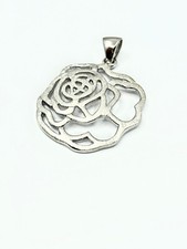Eleganter Anhänger Rose Cut-Out Sterlingsilber