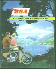 BSA Motorräder 1959 Motorrad Verkaufsprospekt Prospekt sales brochure RP