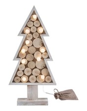 LIVARNO home LED-Holzdekoration Weihnachtsdekoration Weihnachtsbaum *B-Ware