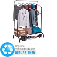 Freistehende Doppel-Kleiderstange, 110 x 147 x 55 cm,Versandrückläufer