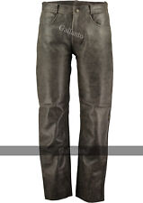 Motorradhose Distressed Leder Motorradhose Vintage Leder Biker