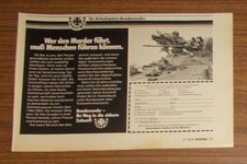 Seltene Werbung BUNDESWEHR Wer den Marder führt muss Menschen führen können 1979