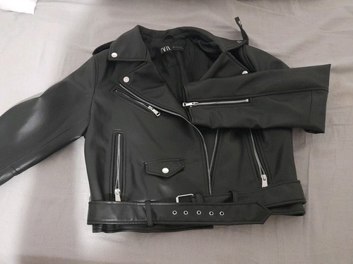 Zara damen lederjacke schwarz - lederjacke,