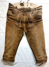 Meindl Kniebund Hirschleder Lederhose Größe 48 50 weiches dickes Leder Patina