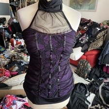 Corsage schwarz Damen Spitze