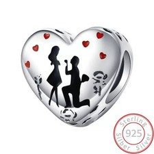 💝 Charms Anhänger Herz Liebe Familie Damen Geschenk Armband 925 Sterling Silber