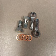 Hohlschrauben M8 x 1 Ring-Schlauchnippel DN 3/4 Kupferdichtringe