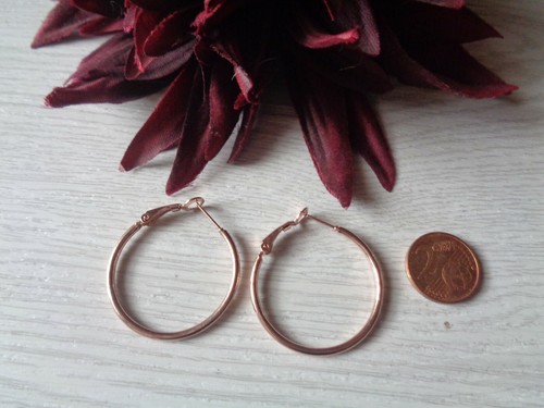Ohrcreolen rose gold einfach - ohrcreolen,