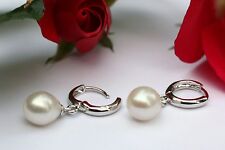 E061W  Süßwasser Perlen Schmuck Ohrringe Ohrstecker 925 Silber Creolen Ohrhänger