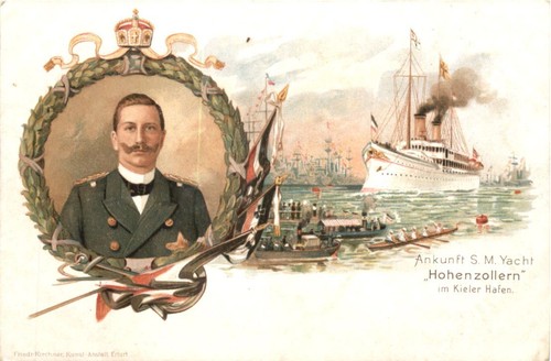 Ankunft yacht hohenzollern - sm,