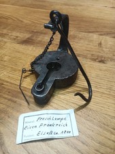 Grubenlampe, Froschlampe, antik, gefahrener Frosch