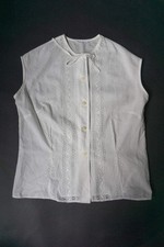 Folklore Bluse Spitze Weiß