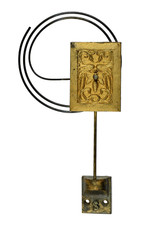 Alte Gongfeder mit Halter f