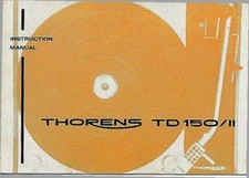 Bedienungsanleitung-Operating Instructions für Thorens TD 150 MK2 