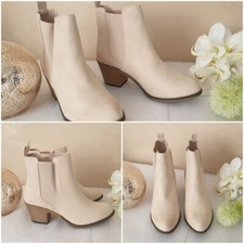 Damen Cowboy Schuhe Stiefel Stiefeletten Boots Wildleder Optik beige Gr. 39 NEU