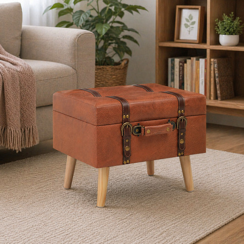 Hocker mit stauraum kunstleder - mit,