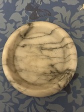 Runder Marmor Untersetzer mit erhöhtem Rand 18 cm Durchmesser 1190 Gramm