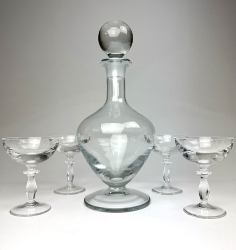 Vintage set karaffe und 6 - karaffe,