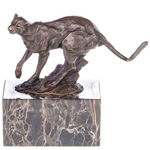 Bronze skulptur panther auf - ,