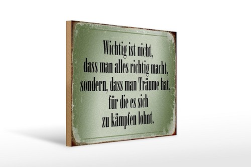 Holzschild spruch 40x30 - holzschild,