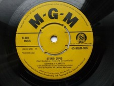 CONNIE FRANCIS 45 'STUPID CUPID' UK MGM 1958 TEEN ROCKABILLY STROLLER VG-